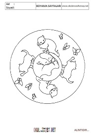 Mandala boyama sayfaları